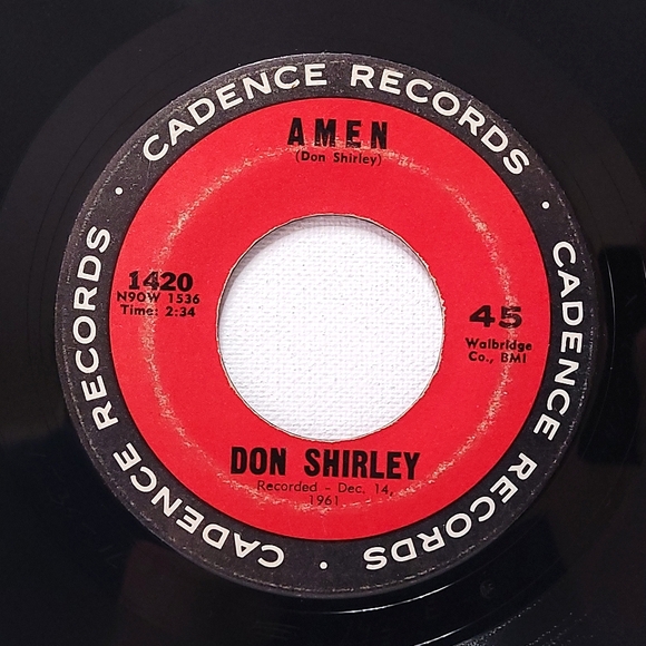 Don Shirley ~ 45 Record ~ Stand By Me / Amen on Cadence VG Jazz - Picture 2 of 2
